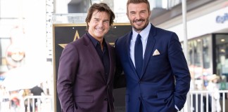 Beckham, Cruise, Trudeau, Lucas, Gates, Rubio, ilustres en las gradas del debut de EE.UU. Archivo del exjugador David Beckham (d), junto con el actor Tom Cruise (l). Foto La Hora: EFE