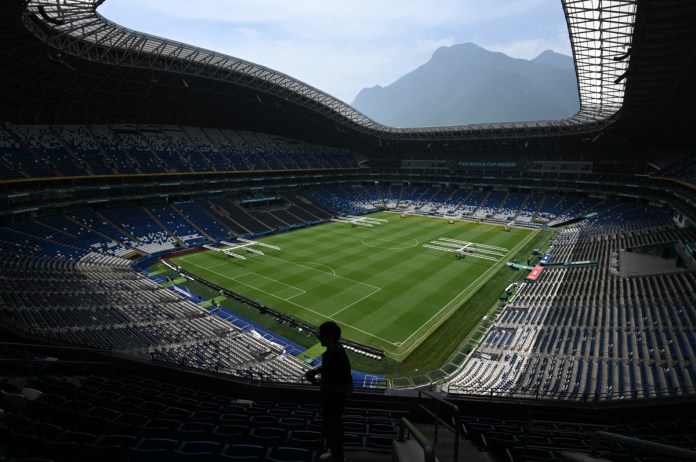 Selección de Japón en el estadio de Monterrey