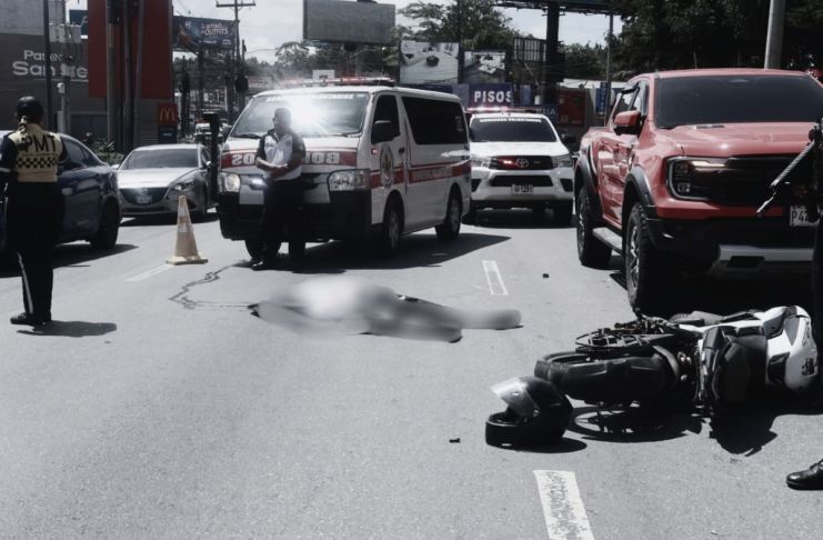 Accidente de tránsito registrado en Carretera a El Salvador. Foto La Hora: Bomberos Voluntarios