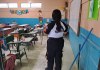 Activación accidental de extintor afecta a 30 alumnos en centro educativo de zona 18. Foto La Hora: CVB.