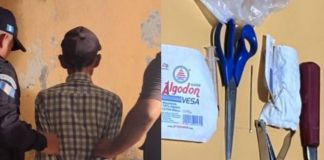 PNC captura en Escuintla a hombre señalado de practicar una cesárea improvisada a su hija Rigoberto es detenido por presunto parricidio y femicidio en grado de tentativa tras cesárea casera. Foto La Hora: PNC.