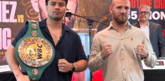 Cara a cara Lester Martínez vs. Luka Plantic. Foto La Hora: Probox TV.