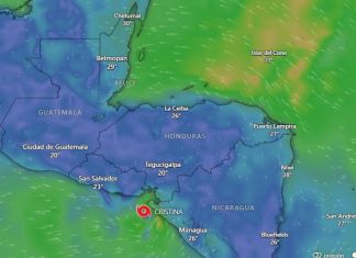 Clima en Guatemala: sigue en tiempo real la trayectoria de la tormenta tropical Cristina Tormenta tropical Cristina. Foto La Hora: Captura de pantalla Windy.