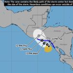 Tormenta Cristina se localiza aproximadamente a 275 kilómetros de Jutiapa, Guatemala. Foto La Hora: NOAA.