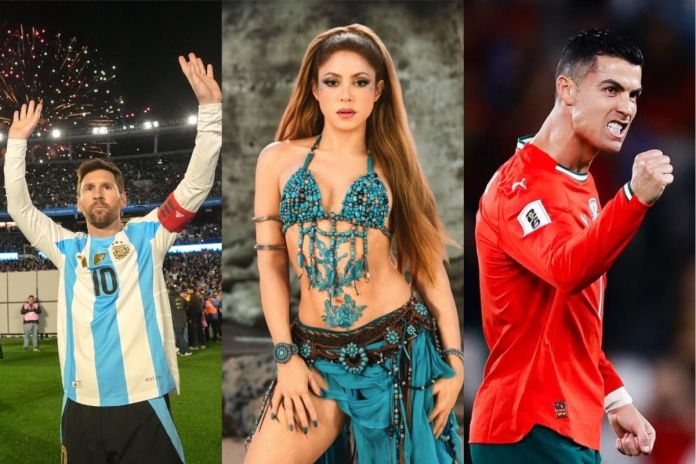 Personas están inscritas con el nombre de Shakira, Messi, Cristiano Ronaldo y Mbappé. Foto La Hora: RR.SS.