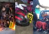 Armas, chalecos y un altar: Capturan a presuntos motosicarios en Villa Canales. Foto La Hora: PNC.