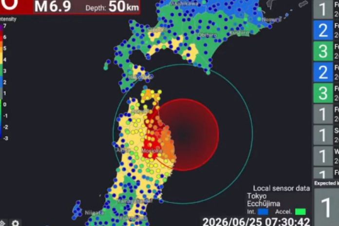 Un terremoto de 6,9 sacude el norte de Japón y se percibe en Tokio