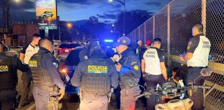 Ataque armado registrado en el puente El Insencio. Foto La Hora: Bomberos Voluntarios