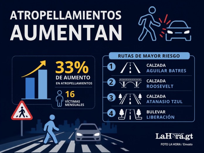 El 75% de los atropellamientos registrados cada mes ocurre en rutas y bulevares principales de la ciudad. Arte La Hora: Roberto Altán.