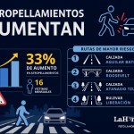 El 75% de los atropellamientos registrados cada mes ocurre en rutas y bulevares principales de la ciudad. Arte La Hora: Roberto Altán.
