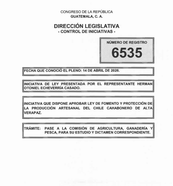 Cómo el chile cahabonero es objeto de la presentación de una