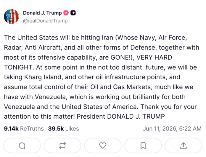 mensaje trump ataque