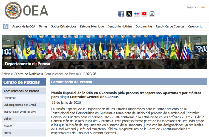 OEA comunicado 