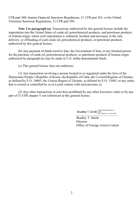 licencia OFAC ir&aacute;n