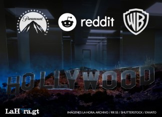 Cartel de Hollywood en representación de los posibles cambios en la industria del cine por compra de Warner y el éxito de Backrooms. Arte La Hora: Alejandro Ramírez