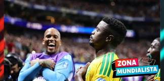 Varios jugadores de Sudáfrica, tras el gol del empate ante República Checa, celebraron imitando al portugués Cristiano Ronaldo.