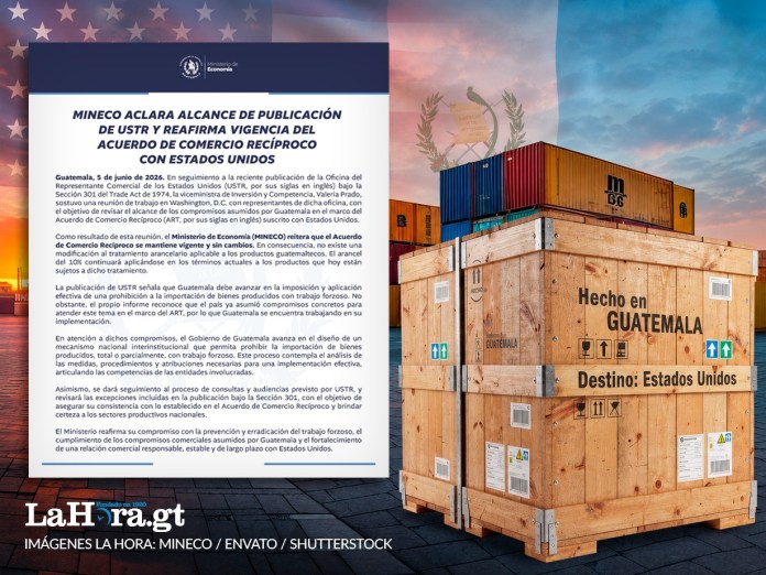 Comunicado por alcance de publicación de USTR y representación de exportaciones de Guatemala. Arte La Hora: Alejandro Ramírez