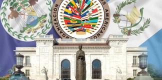 Representación de la declaración conjunta de Guatemala y Belice por parte de la OEA. Arte La Hora: Alejandro Ramírez