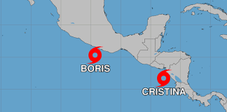 Depresión Tropical Tres-E se convierte en Tormenta Tropical Cristina, lluvias aumentan hoy en Guatemala