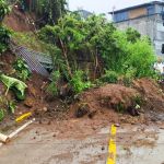 Deslizamiento de tierra registrado por la depresión tropical Cristina en Quetzaltenango. Foto La Hora: Conred