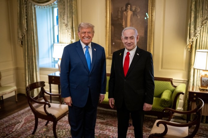 Presidente de EE. UU., Donald Trump, y el Primer Ministro israelí, Benjamin Netanyahu.