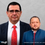 El Fiscal General Gabriel García Luna y Walter Mazariegos de la Usac