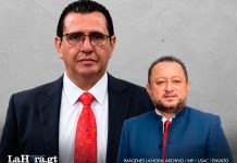 El Fiscal General Gabriel García Luna y Walter Mazariegos de la Usac