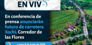 Conferencia de prensa en vivo sobre futuro de carretera Xochi. Arte La Hora: Alejandro Ramírez