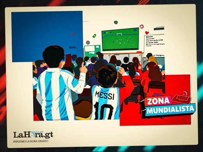Estudiantes reducen esfuerzo y tiempo de estudio Imagen de estudiantes viendo un partido de fútbol emocionados, en vez de estudiar.