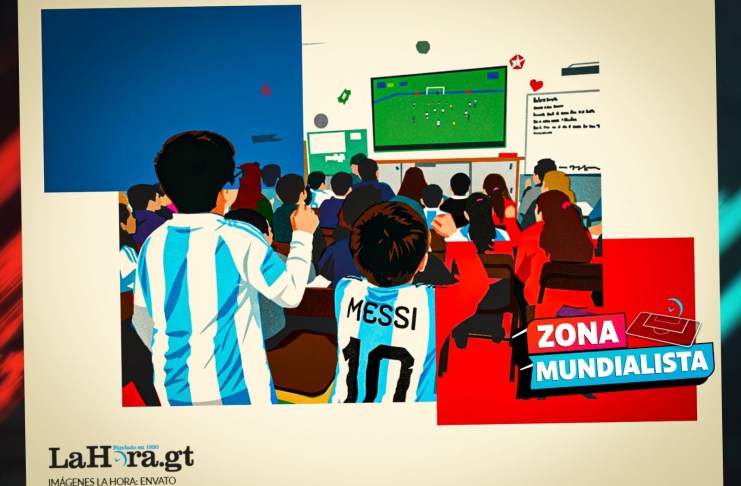 Imagen de estudiantes viendo un partido de fútbol emocionados, en vez de estudiar.