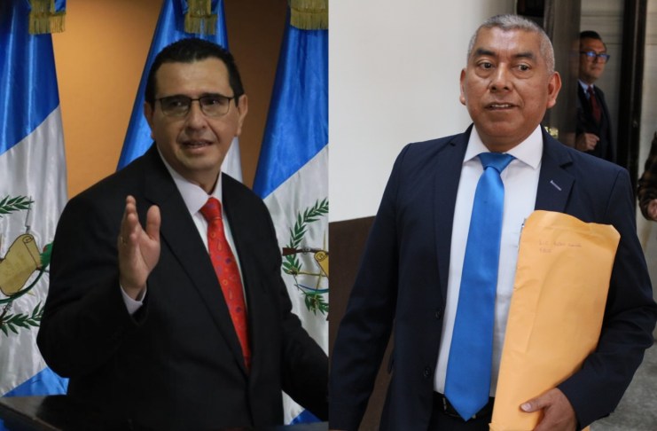 El fiscal general Gabriel García Luna y el exjefe de la FECI, Rafael Curruchiche. Foto La Hora: Archivo.
