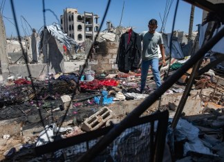 Imagen reciente de la Franja de Gaza tras los bombardeos israelíes. EFE/EPA/HAITHAM IMAD