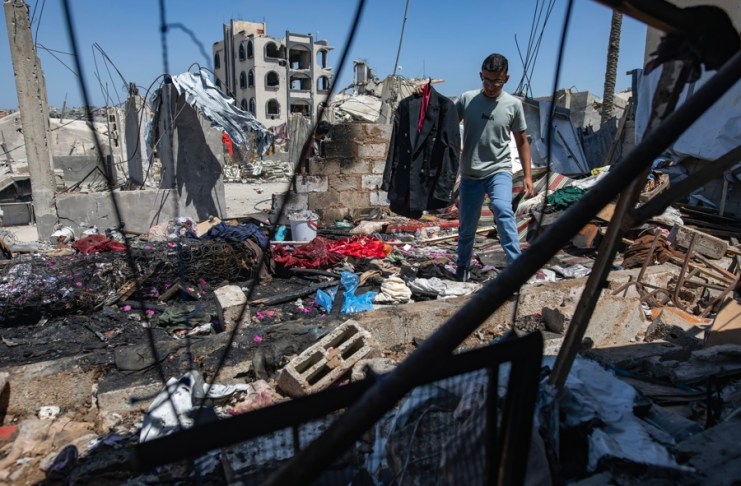 Imagen reciente de la Franja de Gaza tras los bombardeos israelíes. EFE/EPA/HAITHAM IMAD