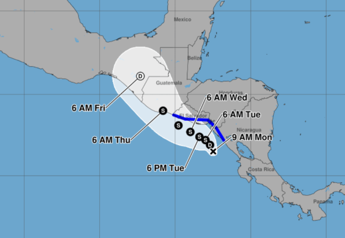 Guatemala en alerta Depresión tropical Tres-E se formó en el Pacífico y se dirige al país
