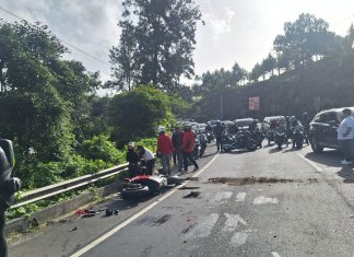 Accidente de tránsito en ruta Interamericana. Foto: Bomberos Voluntarios.