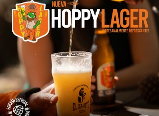 Moppy Lager, una cerveza artesanal refrescante con notas tropicales y de malta. Foto: Cortesía El Zapote Brewing.