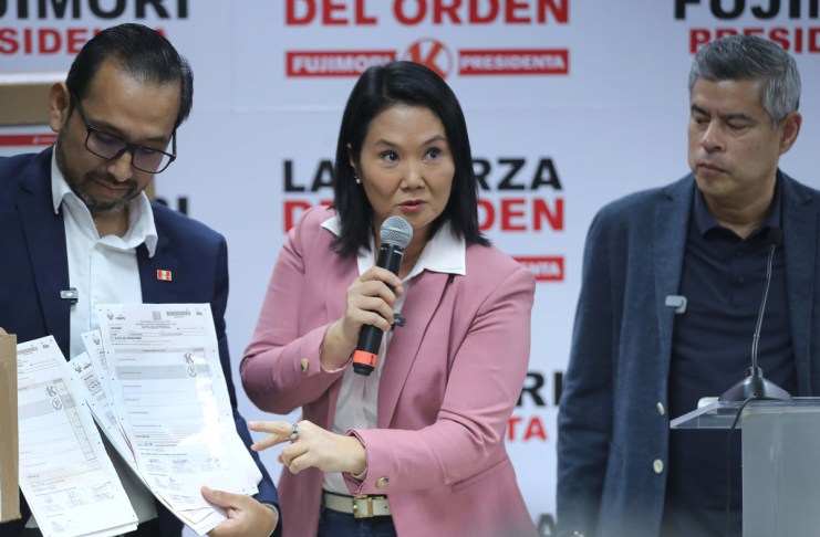 La candidata derechista Keiko Fujimori