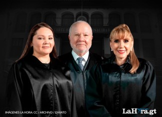 Los magistrados, Julia Rivera, Roberto Molina Barreto y Dina Ochoa. Foto La Hora: Francisco Altán