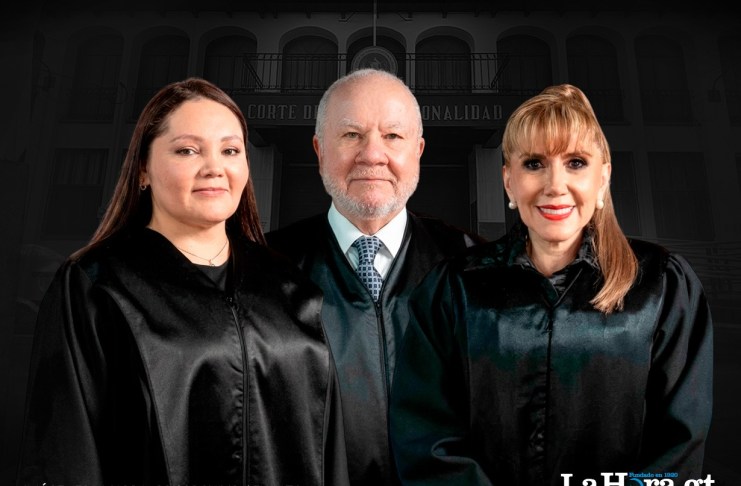 Los magistrados, Julia Rivera, Roberto Molina Barreto y Dina Ochoa. Foto La Hora: Francisco Altán