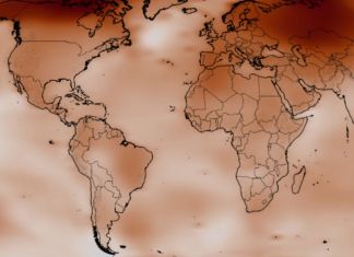 Mapa de altas temperaturas registradas en 2025 con relación al fenómeno "El Niño". Foto La Hora: NASA