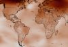 Mapa de altas temperaturas registradas en 2025 con relación al fenómeno "El Niño". Foto La Hora: NASA