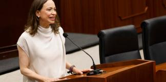 La líder opositora venezolana y premio nobel de la paz María Corina Machado. Imagen de archivo. EFE/ Bienvenido Velasco