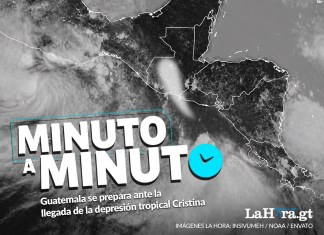 En vivo: recuento de daños y emergencias provocados por la depresión tropical Cristina Guatemala se prepara ante la llegada de la depresión tropical Cristina. Arte La Hora: Alejandro Ramírez.