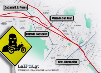 Motoladrones operan en siete corredores clave de la capital. Arte La Hora: Alejandro Ramírez