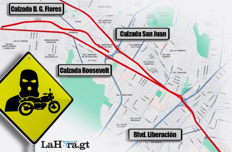 Motoladrones operan en siete corredores clave de la capital: estos son los puntos de mayor riesgo Motoladrones operan en siete corredores clave de la capital. Arte La Hora: Alejandro Ramírez