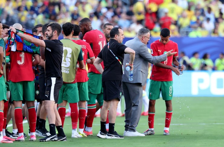 Selección de Marruecos contra Brasil en el estadio MetLife en Nueva Jersey (Estados Unidos). Foto La Hora: EFE/ Sebastiao Moreira