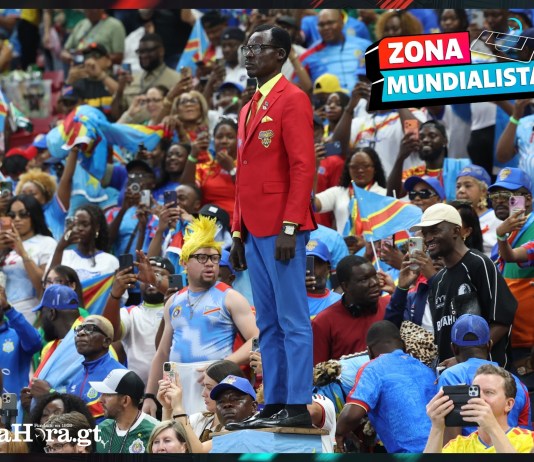 Entre las alas del Cóndor y el espíritu de Lumumba: La esencia del fútbol está en las gradas Las tribunas terminaron fundidas en una celebración total, donde las alas colombianas y el carisma de "Lumumba Vea" se unieron para encender la fiesta en las gradas. Foto La Hora: EFE