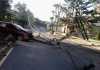 Debido al impacto del vehículo en Mixco se interrumpió el servicio de energía y agua, informó la Municipalidad de Mixco. Foto: Cortesía