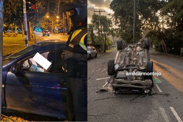 Las autoridades de tránsito reportaron varios accidentes durante la noche y madrugada.