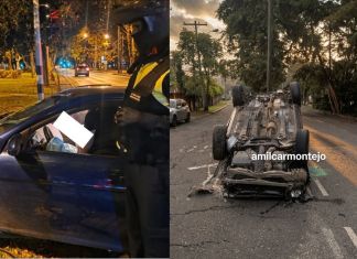 Las autoridades de tránsito reportaron varios accidentes durante la noche y madrugada.
